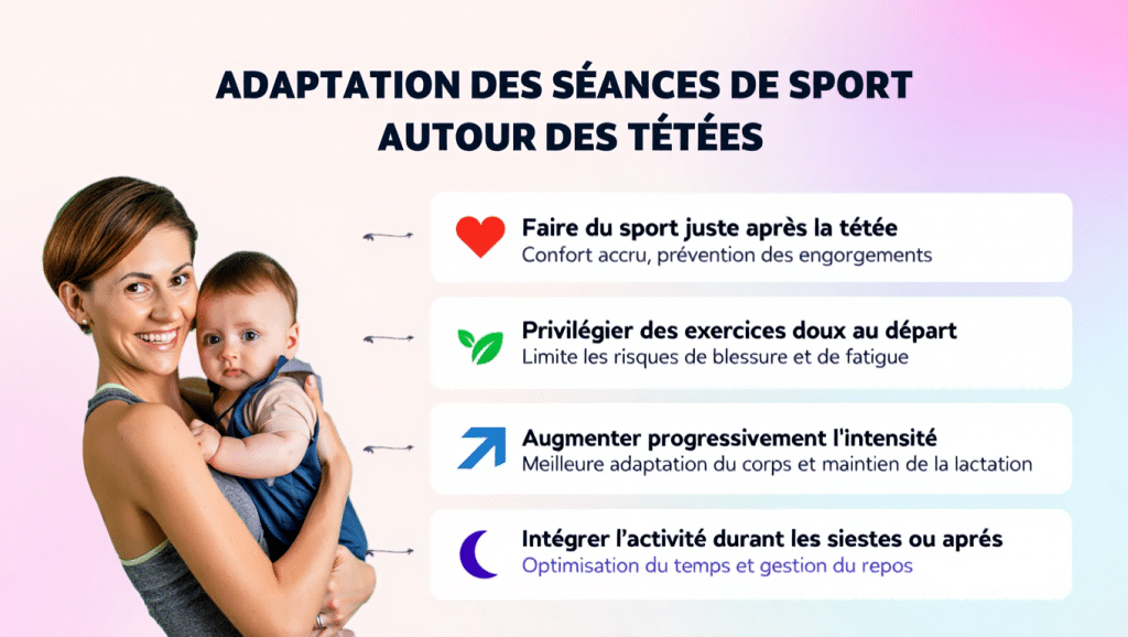 Adaptation des séances de sport autour des tétées