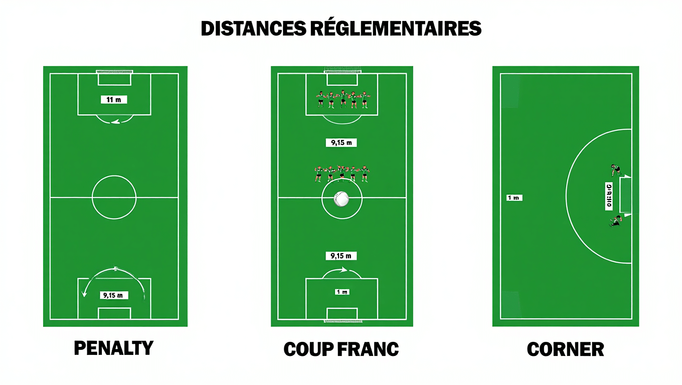 Les règles fondamentales et la place des coups de pied arrêtés au football