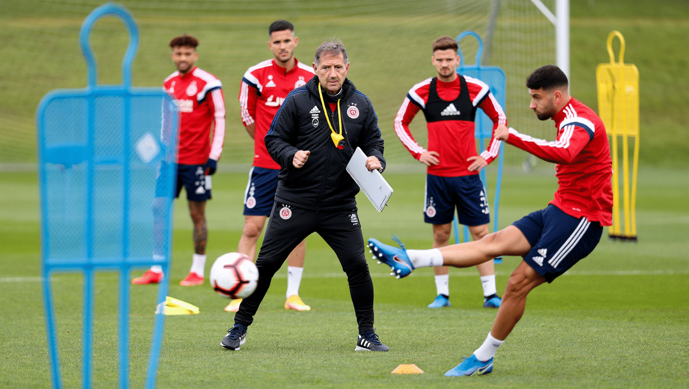 Entrainement sur le coup franc