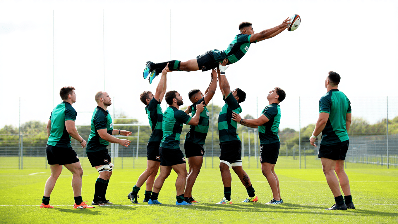 Les exercices collectifs d'entraînement au rugby