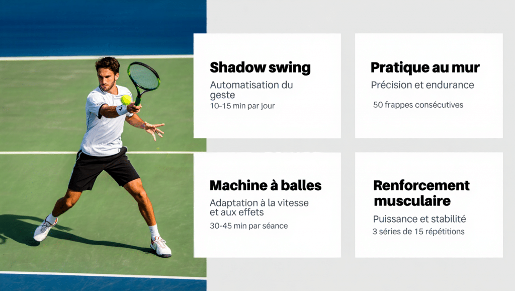 Exercices essentiels pour progresser dans le revers à une main au tennis