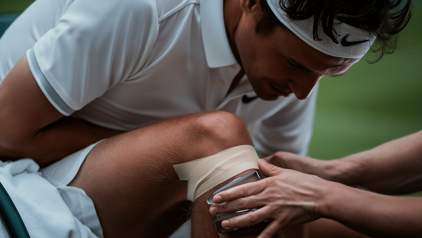 Genou fragilisé de Roger Federer