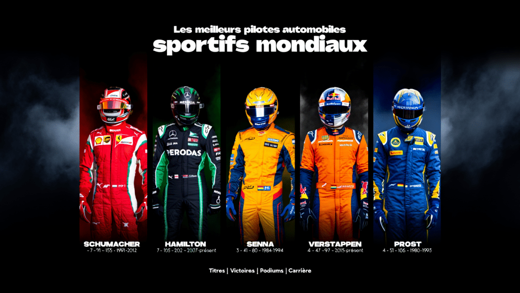 top 5 des meilleurs pilotes F1