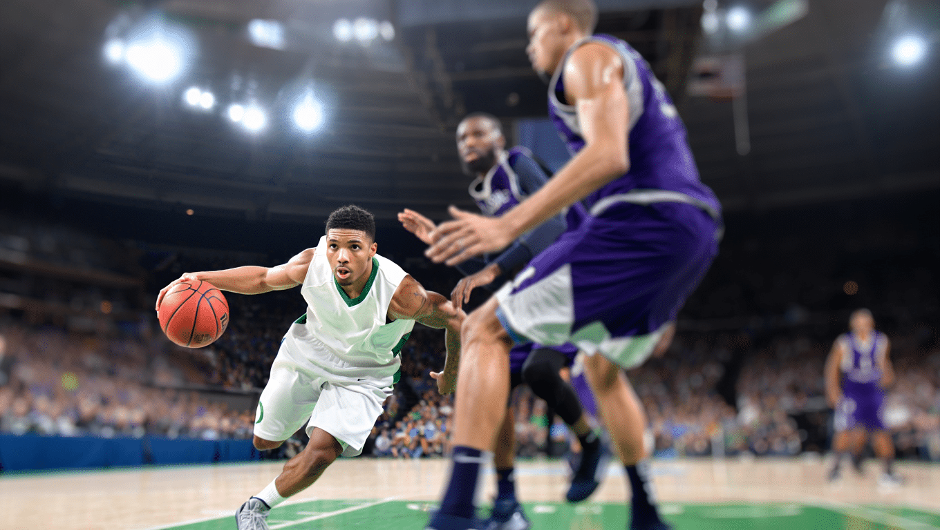 Meneur exécutant un pick and roll avec le pivot