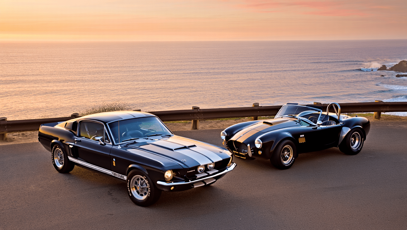 Ford Mustang Shelby GT500 et Shelby 427 Cobra de Lewis Hamilton