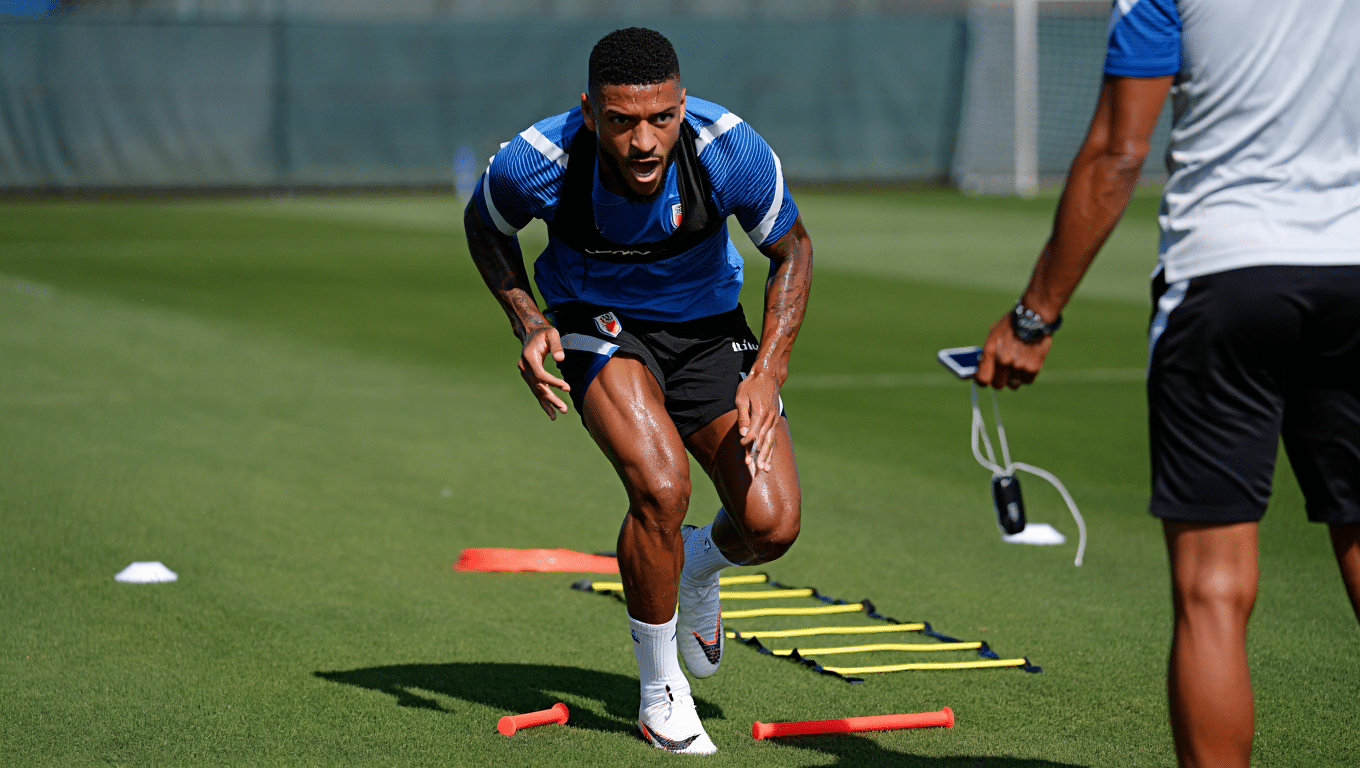 la préparation physique et mentale d'un footballeur professionnel.