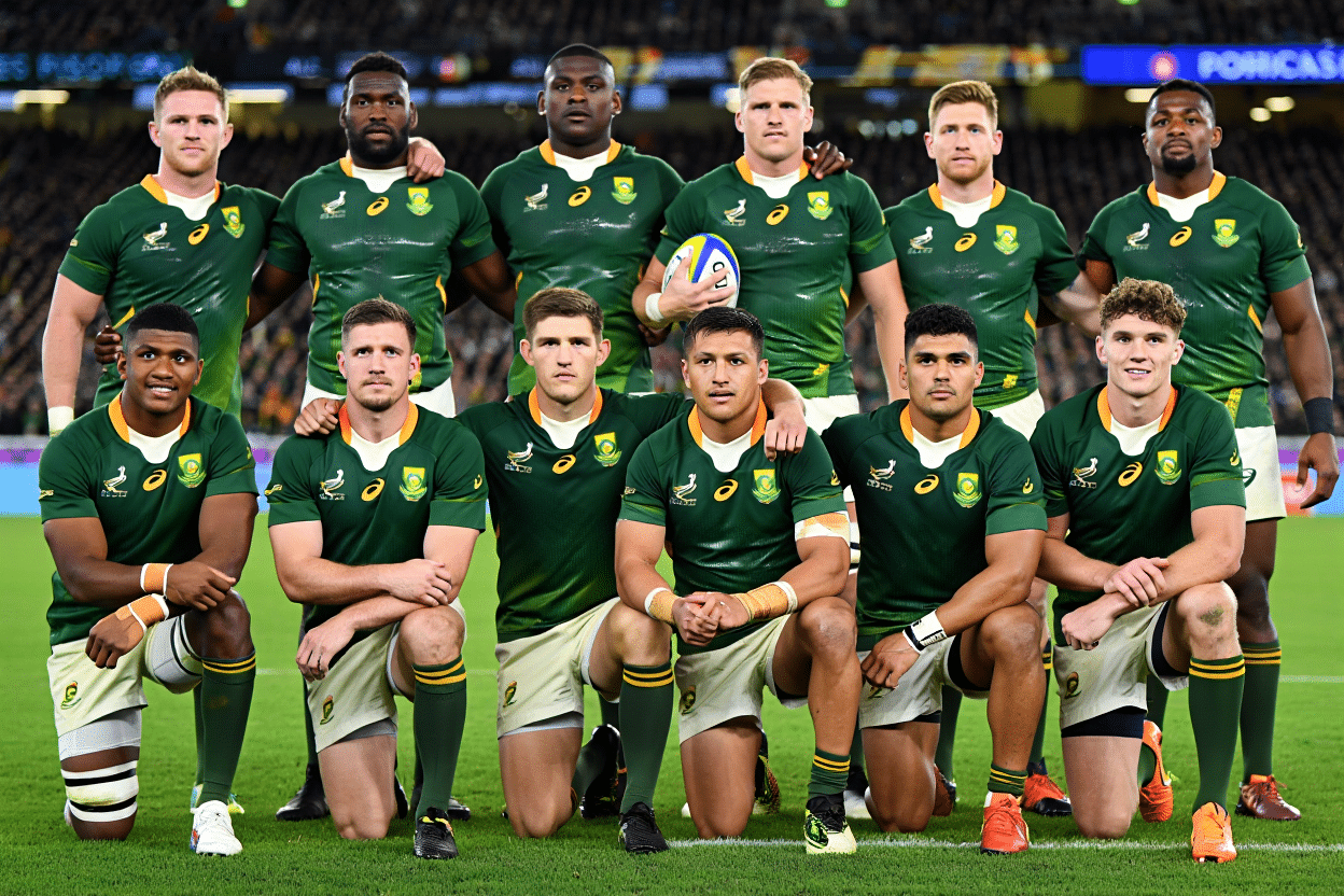 L'équipe de Springboks Afrique du Sud