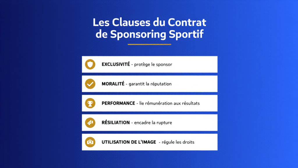Les clauses du contrat de sponsoring sportif