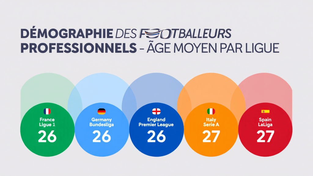 âge moyen des footballeurs professionnels par ligue