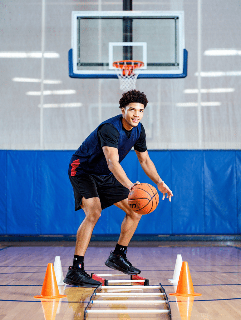 Entraînements spécialisés d'un ailier shooter