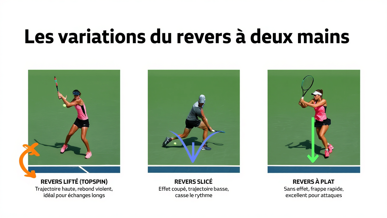 Les differents types de revers à deux mains