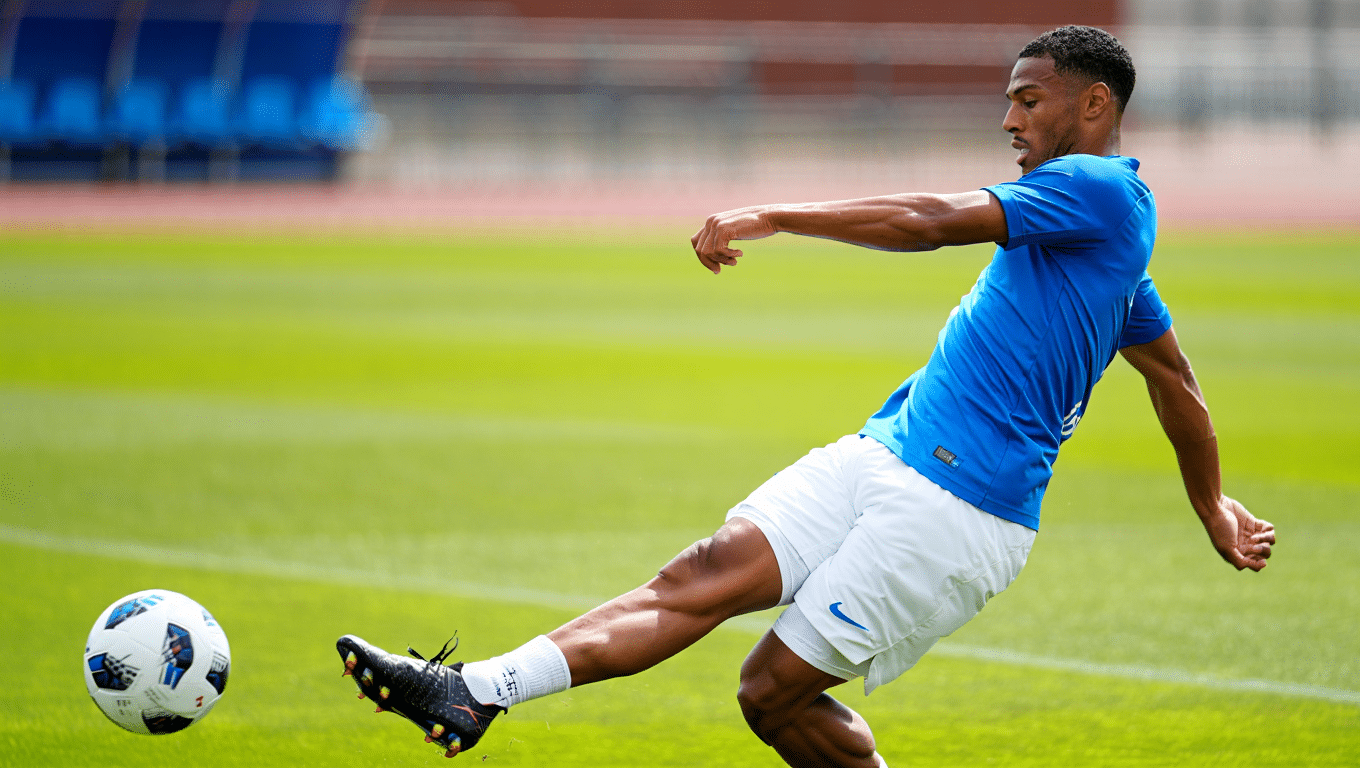 technique de passes précise au football