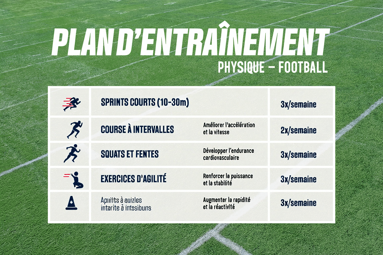 Le plan d'entrainement pour devenir meilleur joueur de football