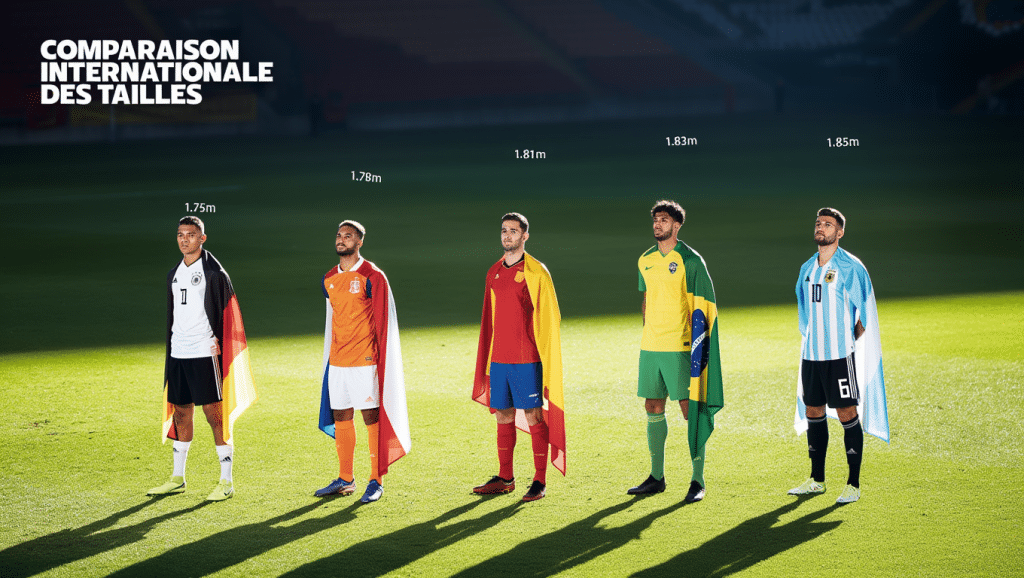 Comparaison international des tailles des footballeurs
