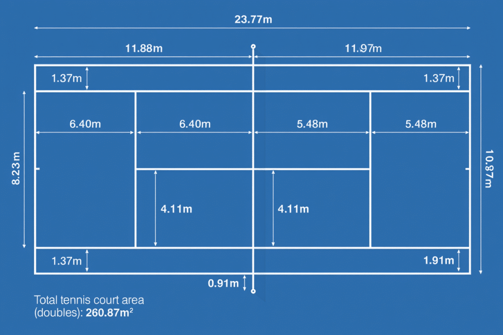 Dimensions d'un terrain de tennis