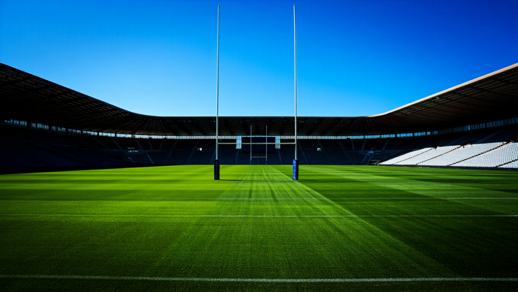 Un terrain de rugby