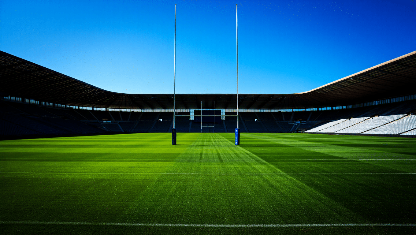 Un terrain de rugby