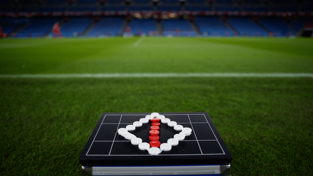 Formation 4-4-2 losange sur un terrain de football