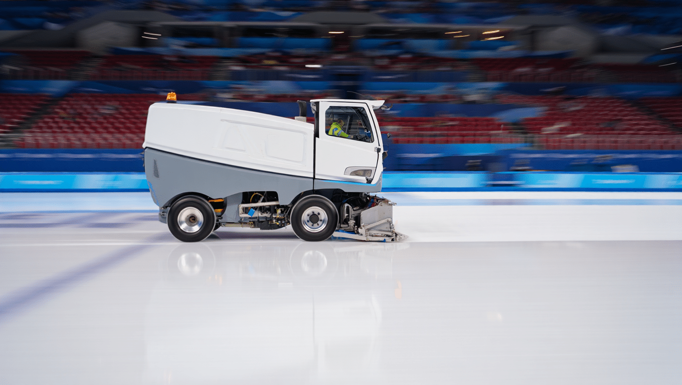 Lieu des Jeux olympiques d'hiver : patinoire olympique intérieure prête pour la compétition