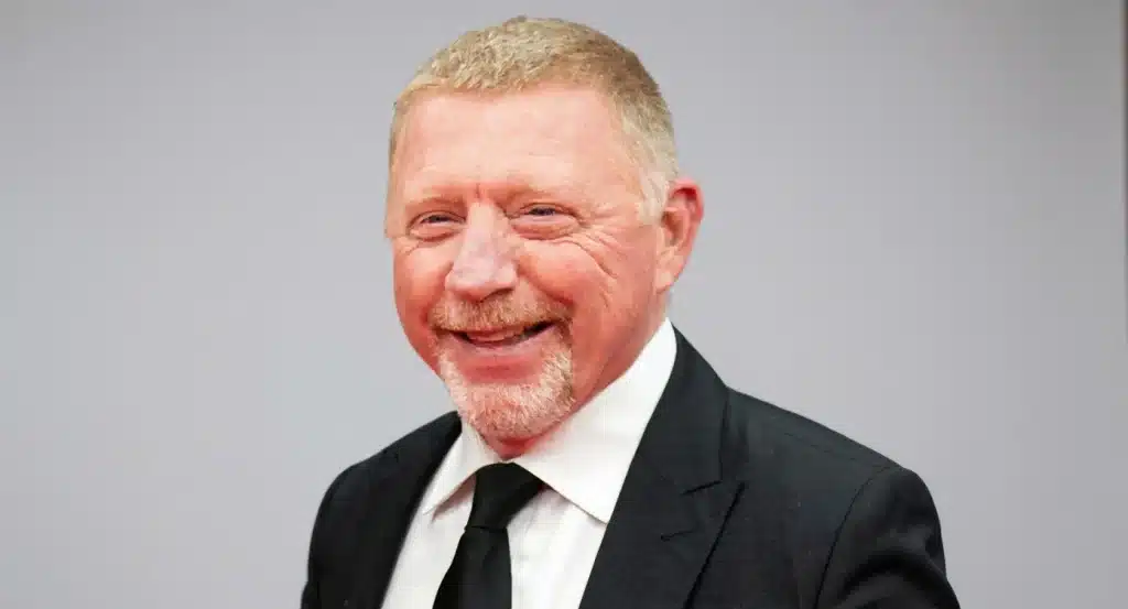 Boris Becker, plus jeune vainqueur de Wimbledon, en portrait studio
