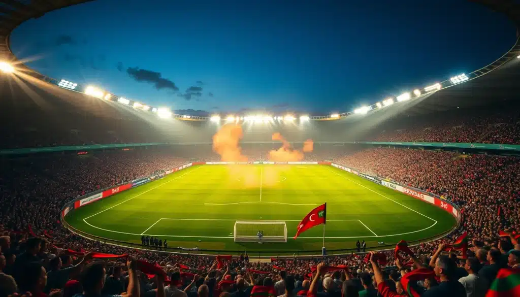Stade comble lors d'un Cameroun Maroc de Coupe d'Afrique des nations
