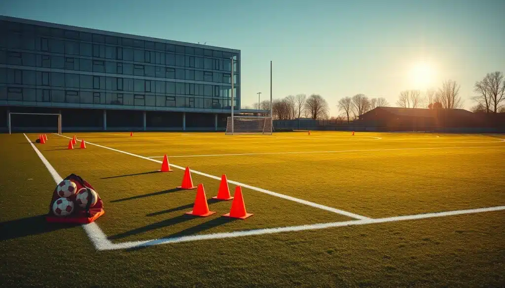 Terrain et bâtiment d'un centre de formation football, prix et conditions d'accès